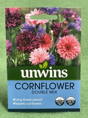 UNWINS Cornflower Double Mix 450 seeds approx
