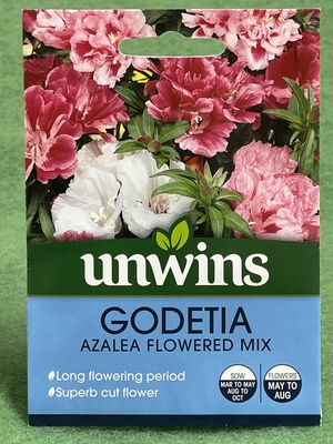 UNWINS Godetia Azalea Flowered Mix 800 seeds approx