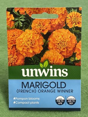 UNWINS Marigold (French) Orange Winner 105 seeds approx