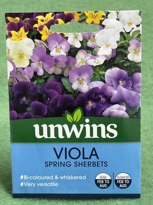 UNWINS Viola Spring Sherberts 100 seeds approx