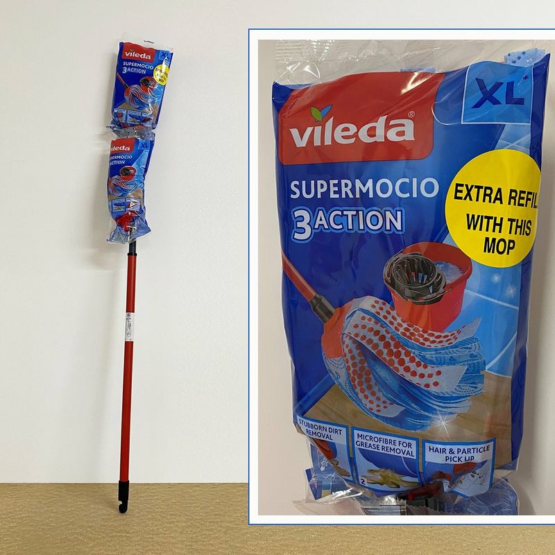 Vileda SuperMocio 3Action XL Mop - PLUS FREE REFILL