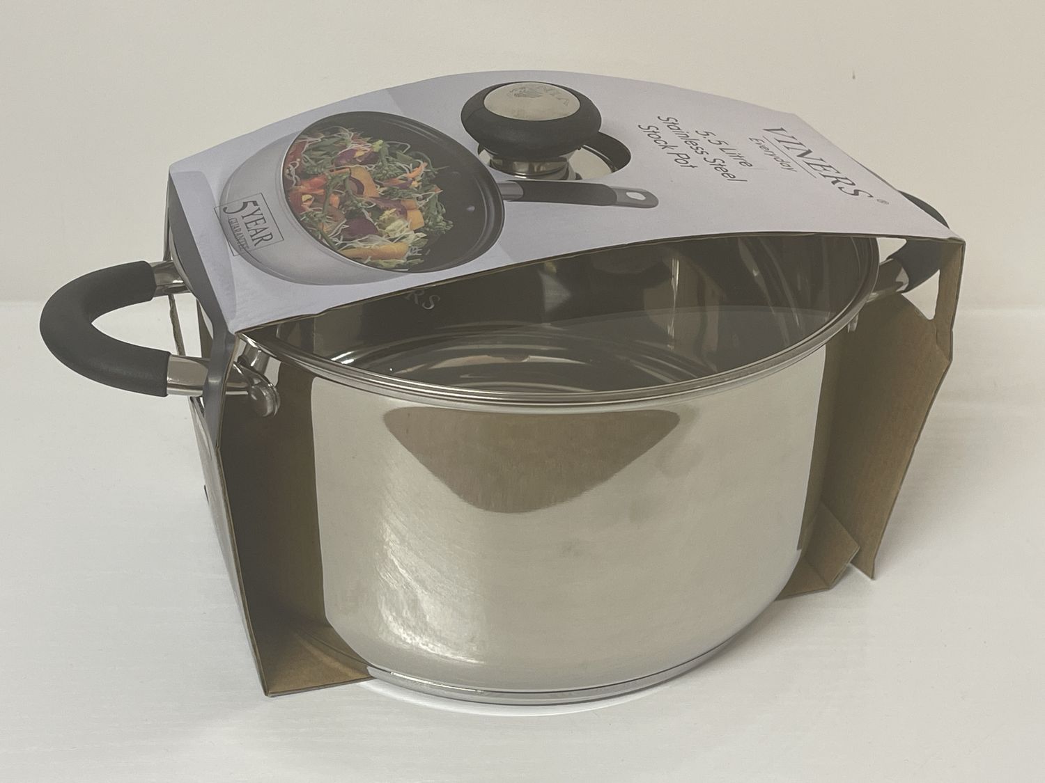 Viners Stock Pot 5.5Lt Stainless Steel