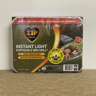 ZIP Instant Light disposable BBQ grill
