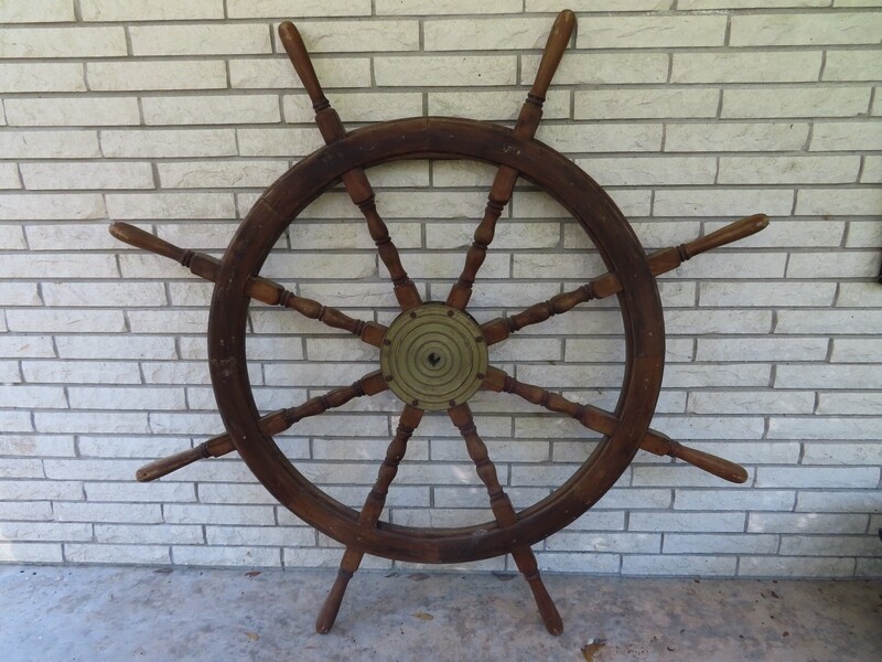Antique 56&quot; Ship&#39;s Wheel