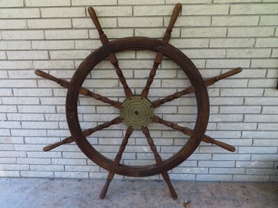 Antique 56&quot; Ship&#39;s Wheel