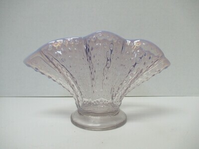 Fenton Opalescent Hobnail Ruffle Fan Vase