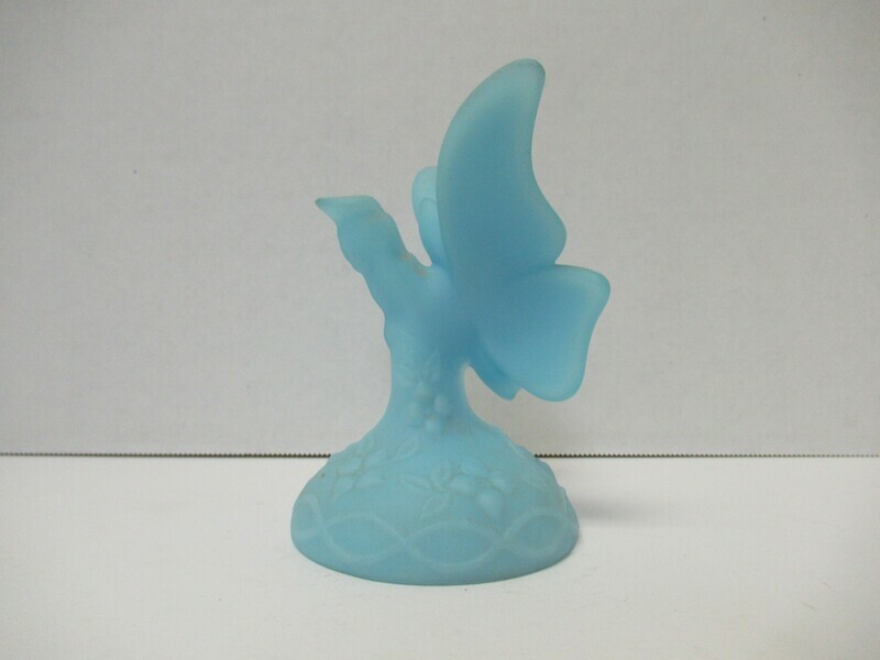 Fenton Satin Blue Butterfly