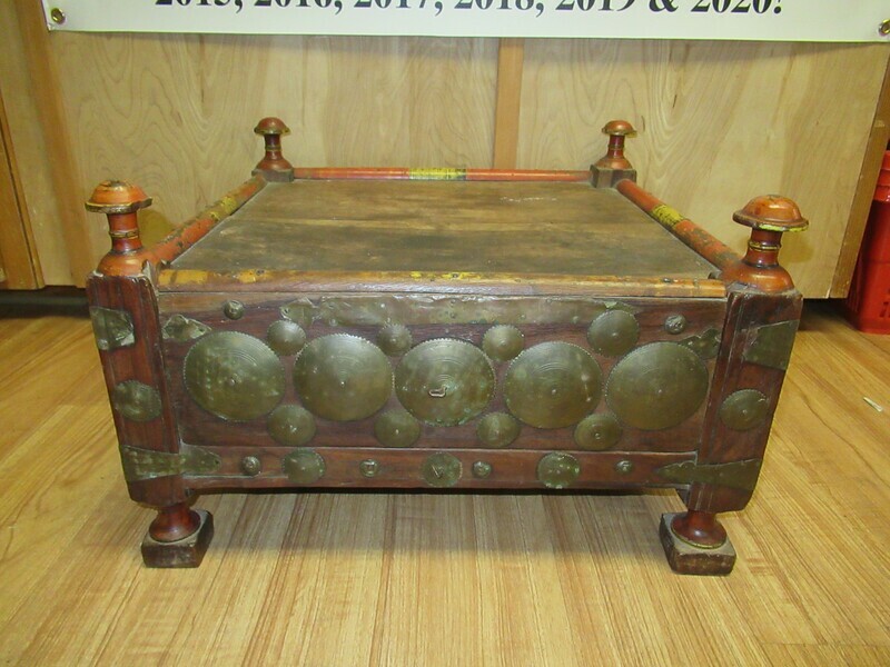 Antique Afghan Hidden Compartment Table