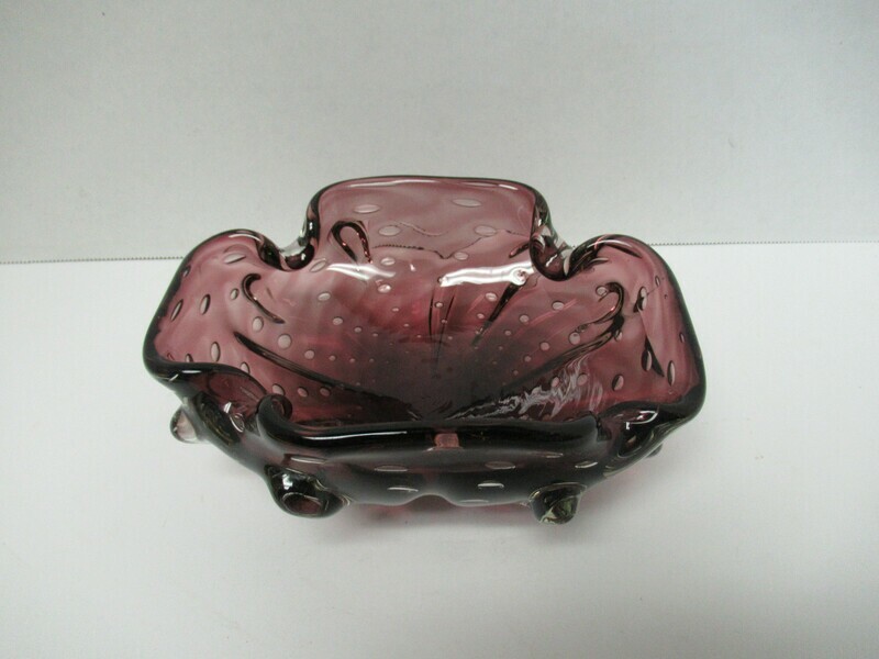 Vintage Purple Murano Ashtray