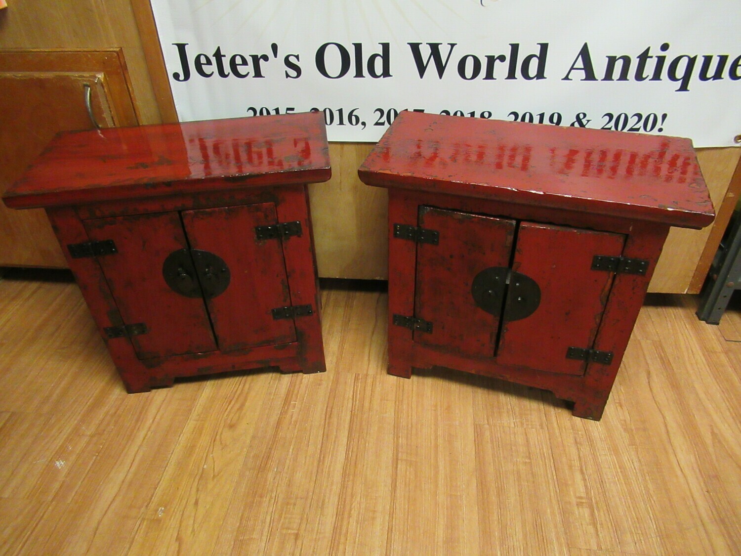 Two Antique Side Cabinets with Certificates of Antiquity