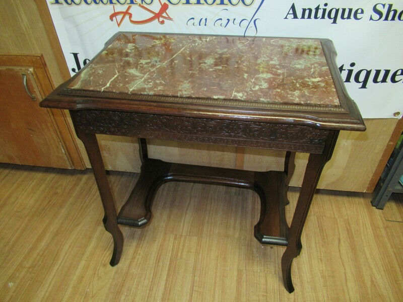 Marble Top Table with Drawer