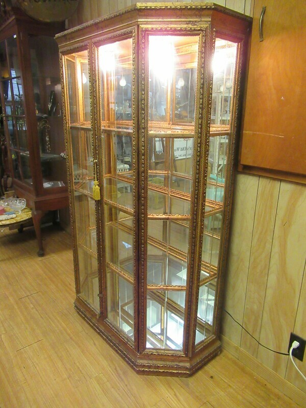 Gold Display Curio Cabinet