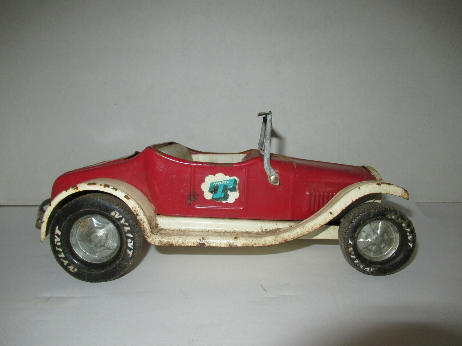 Vintage 1960's Nylint Toys Rockford IL Model T Rumble Seat Roadster Car Red