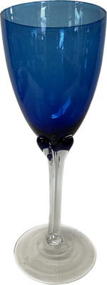 Cobalt Blue Wine Glass 7.75”