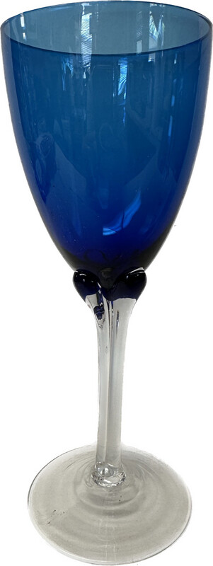 Cobalt Blue Wine Glass 7.75”
