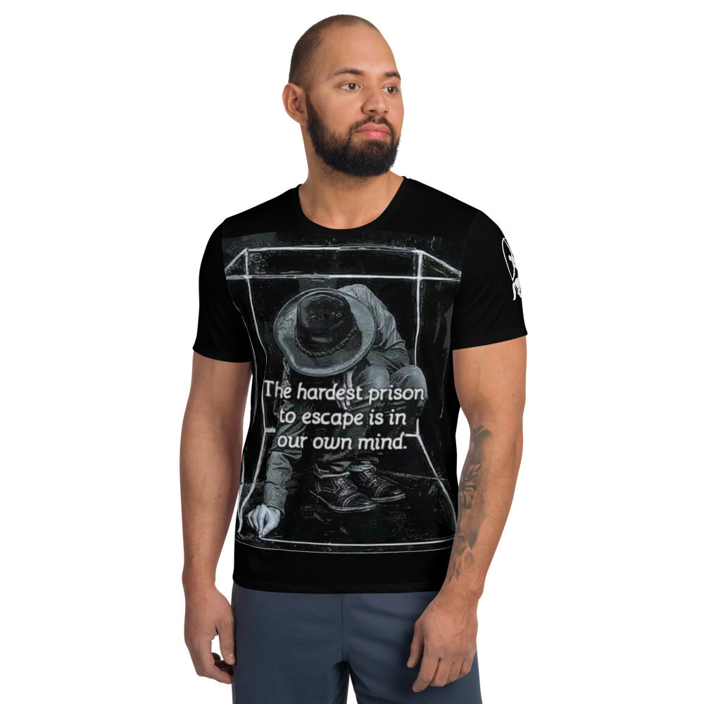Self Prison All-Over Print Men's Athletic T-shirt