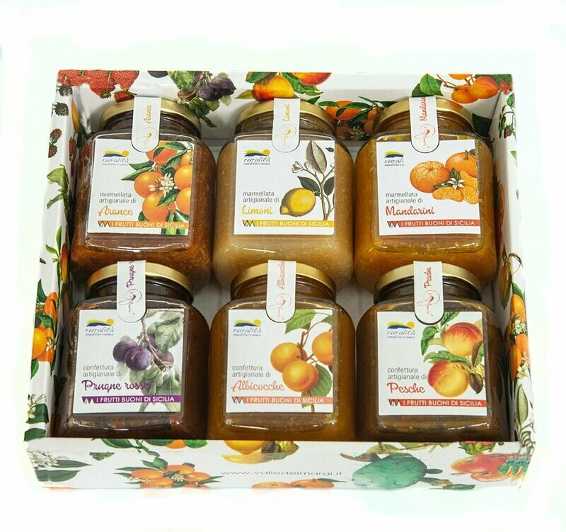 6 vasetti di marmellata e confettura  da 314 g.