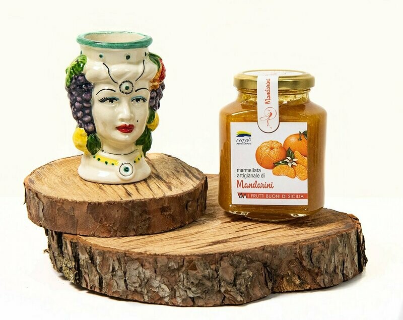 1 Vasetto di marmellata da 314 g. e ceramica di Caltagirone