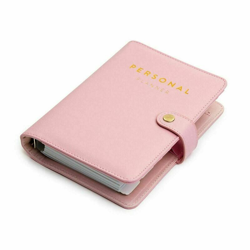 Rose Pink & Gold Personal Planner /Organiser faux leather Gift