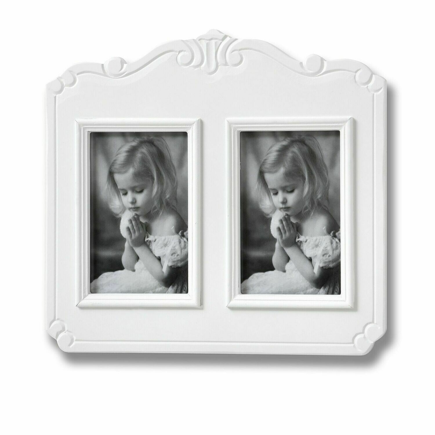 Florence White Shabby Chic 2 Picture 4 X 6 Photo Frames Multi frame