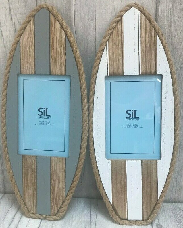 Set of 2 Surfboard Wooden Picture Frames