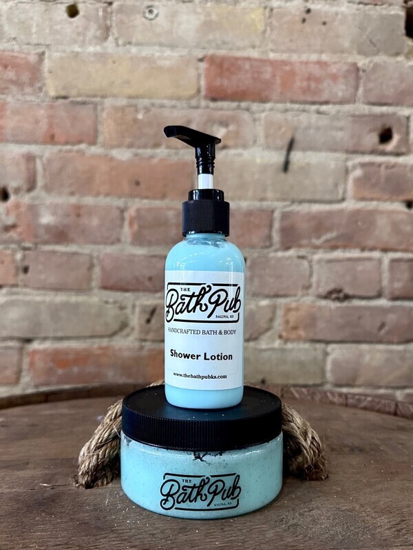 EXFOLIATING SALT SCRUB AND SHOWER LOTION