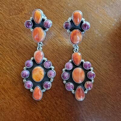 &#39;Squash Blossom&#39; Spiny Earrings
