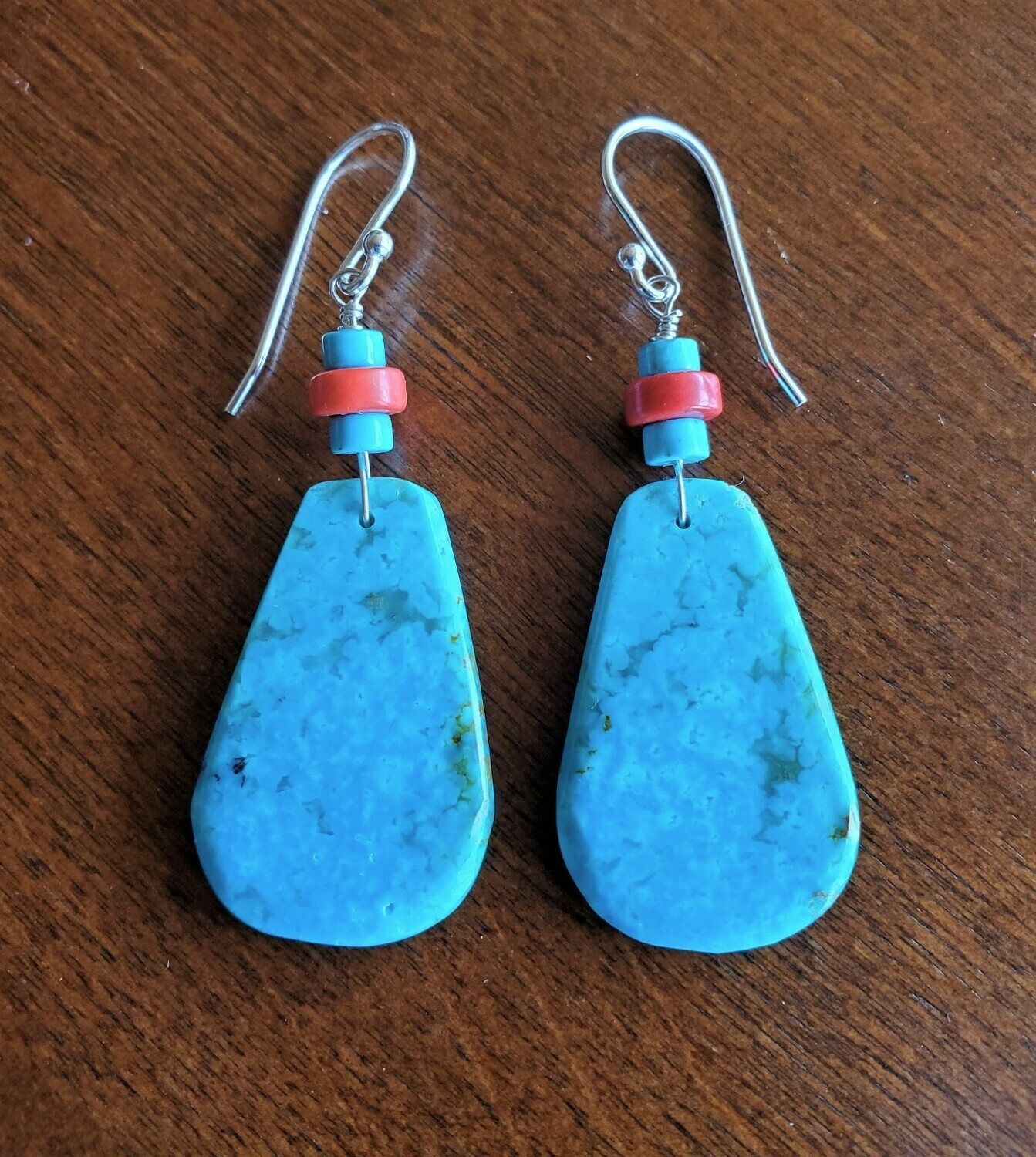 Turquoise Slab with Apple Coral