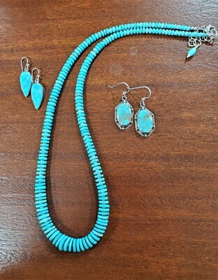 24&quot; Graduated Stone Sleeping Beauty Necklace
