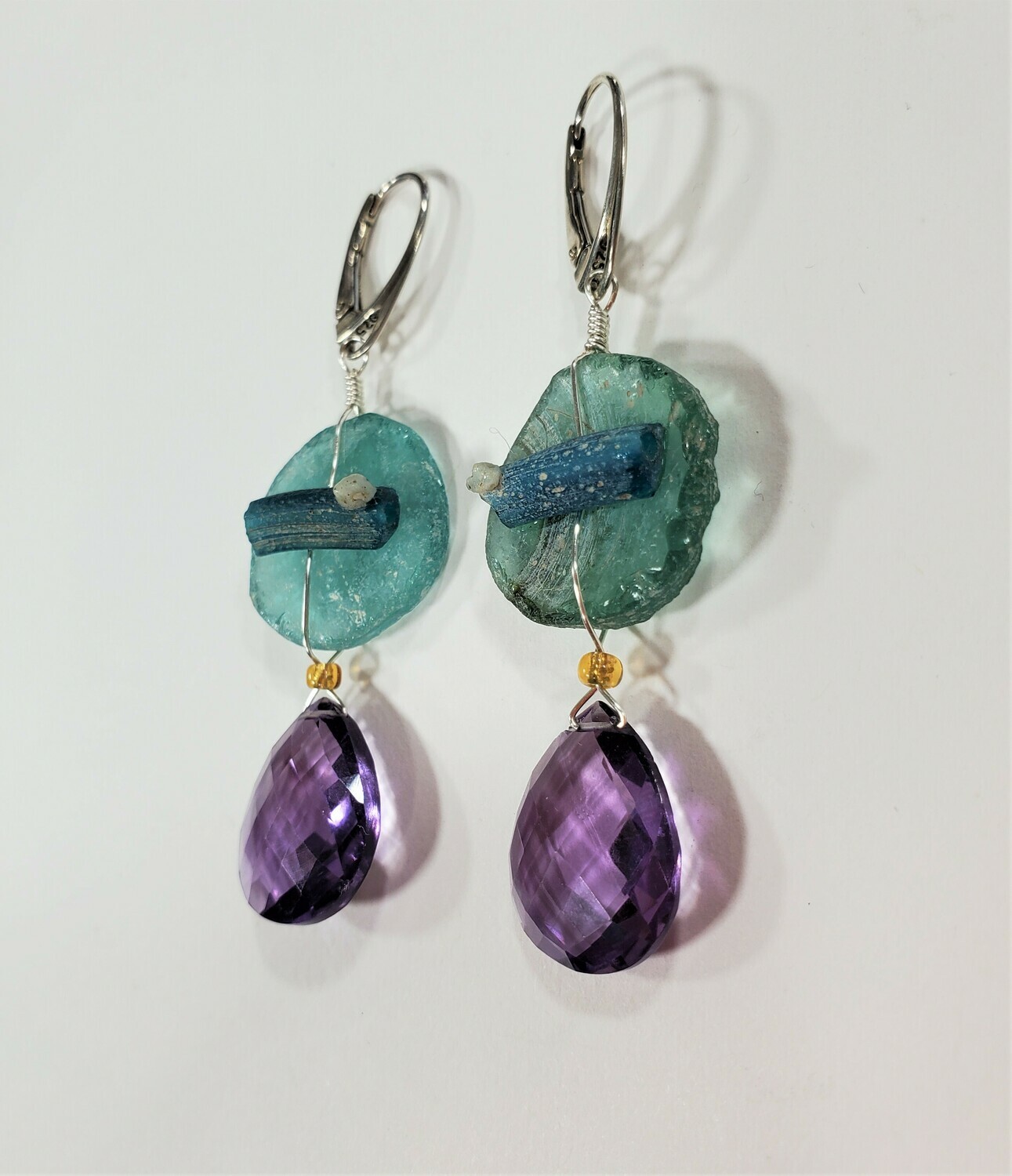 Roman Glass with Amethyst