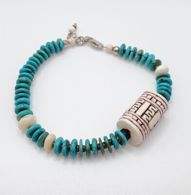 Mammoth &amp; Turquoise Bracelet