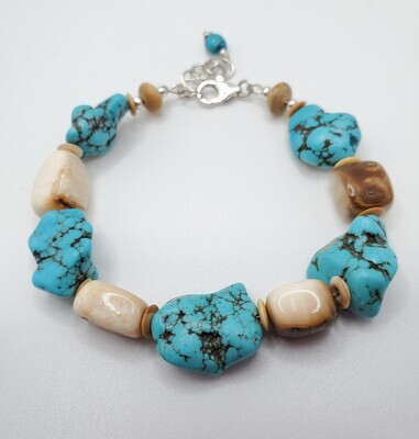 Turquoise w/Mammoth and Walrus Bracelet