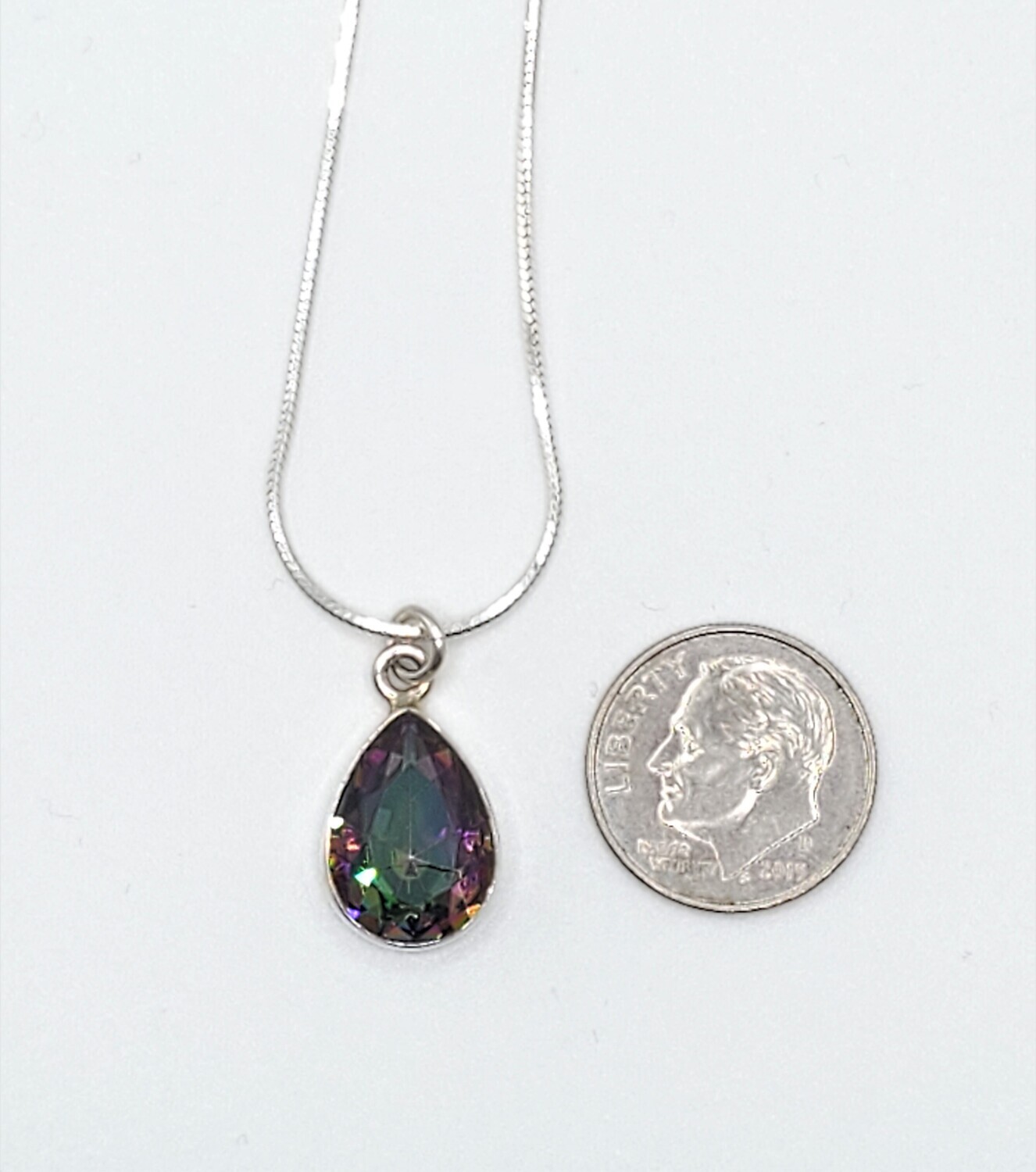 Mystic Topaz Teardrop Pendant