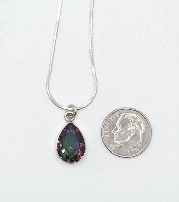 Mystic Topaz Teardrop Pendant