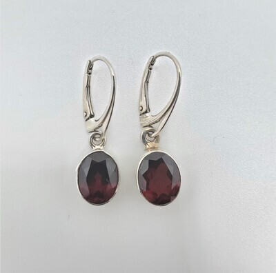 Garnet Single Drop Earring