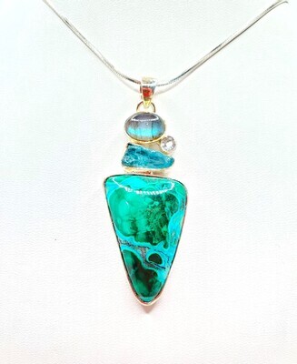 Azure-Malachite Pendant