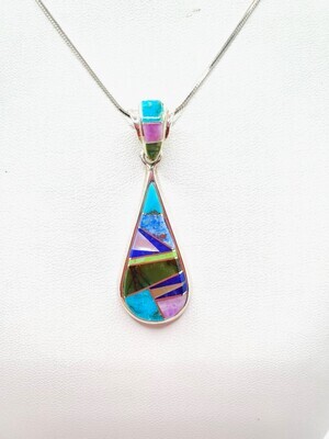 Inlay Navajo Pendant