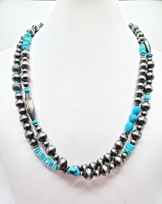 Double Strand Navajo Pearls &amp; Bench Beads
