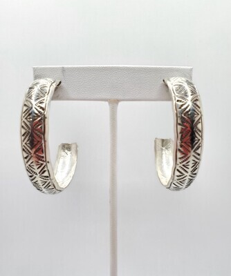 Navajo Silver Hoops
