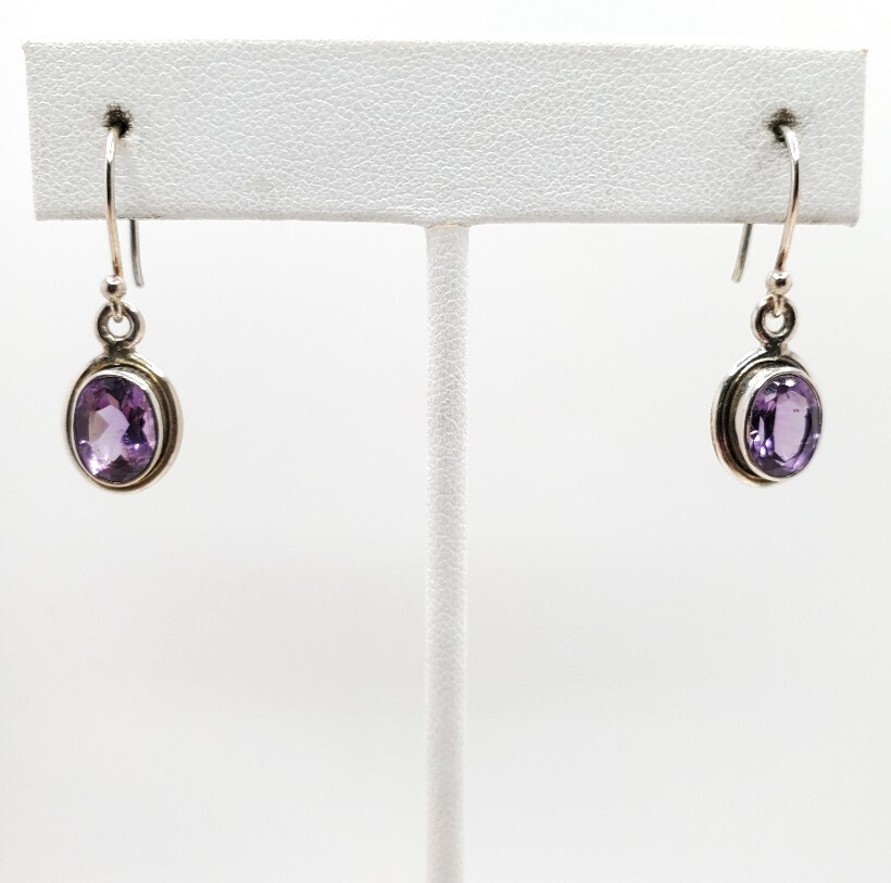 Amethyst Oval Earrings