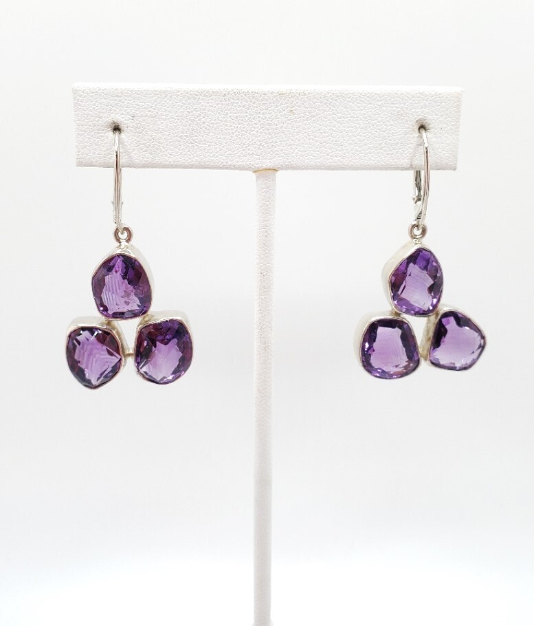Amethyst Triple Earring