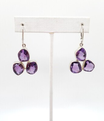 Amethyst Triple Earring