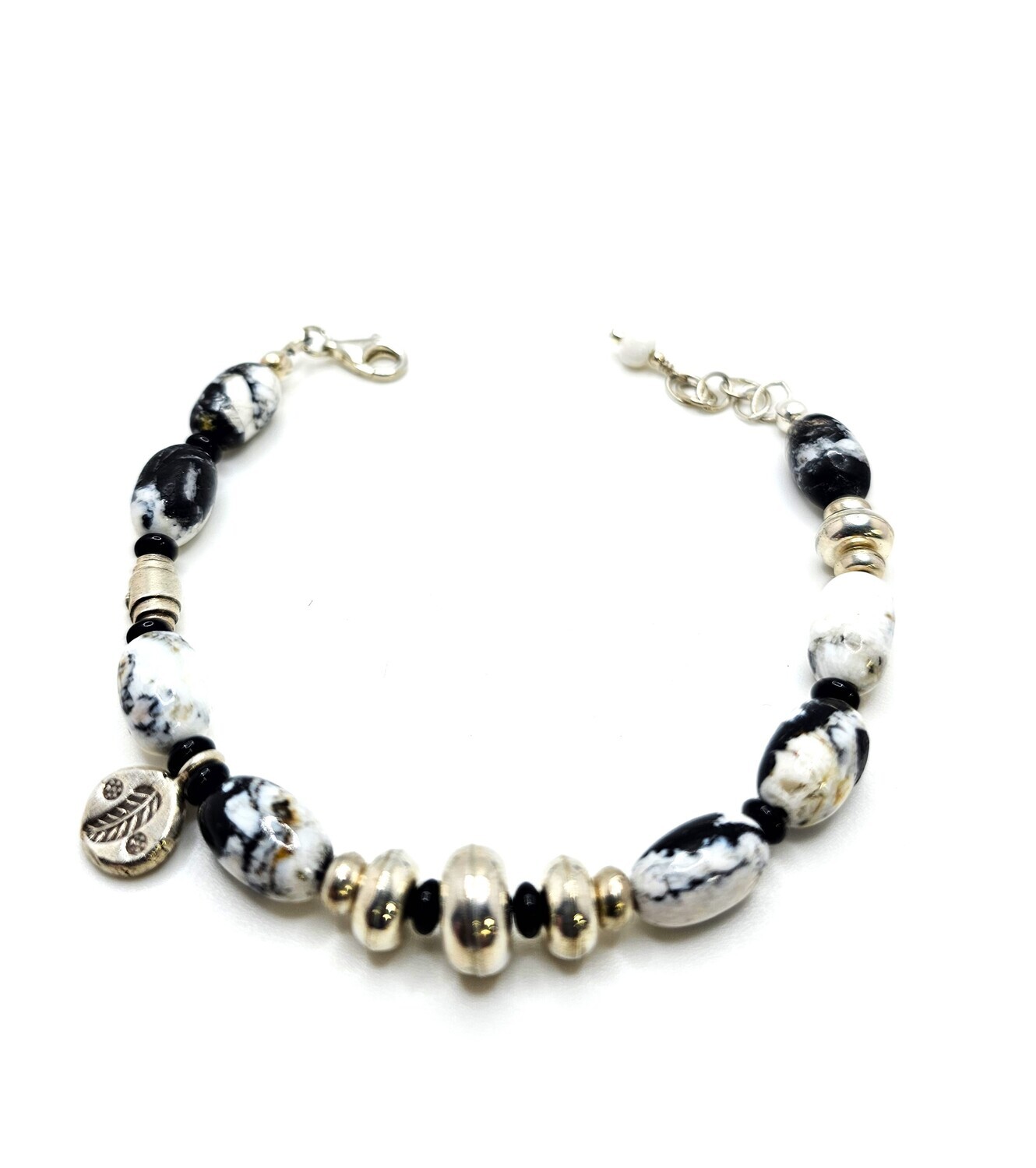White Buffalo &amp; Bench Bead Bracelet
