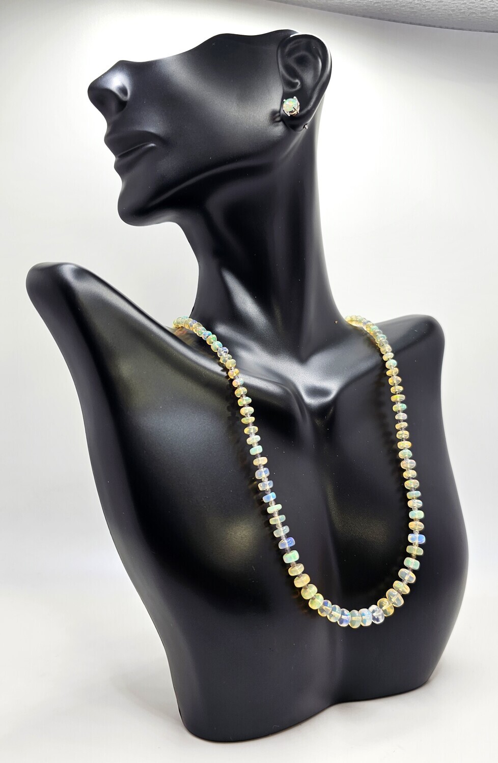 Ethiopian Opal &amp; Tanzanite Necklace