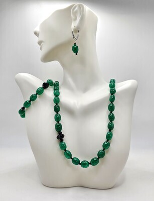 Emerald Necklace with Spinel