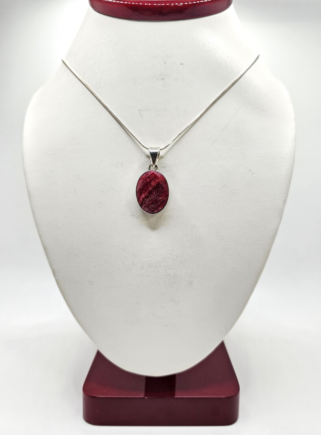 Faceted Ruby Pendant