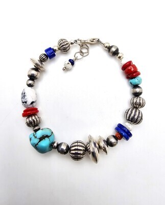 Bench Bead &amp; Multi Stone Bracelet