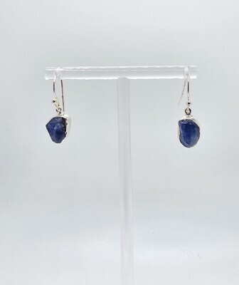 Raw Sapphire Earring