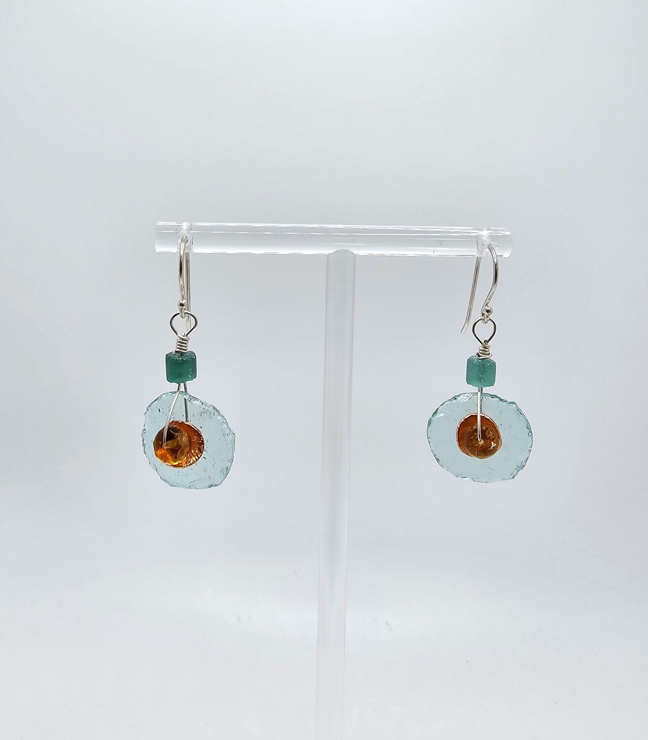 Roman Glass Drop Earring