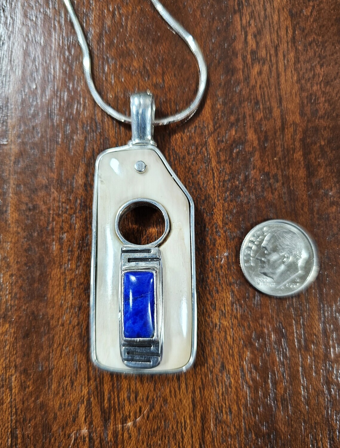 Mammoth Pendant with Lapis
